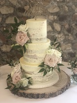 Semi naked wedding cake